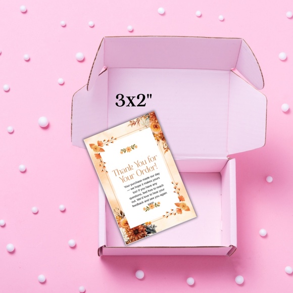 Custom Thank You Cards for Postmark Orders – 2x3" Matte Finish - Picture 2 of 4